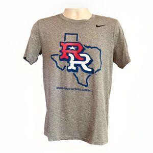 Round Rock Express Baseball Nike Dri Fit T Shirt Texas State Logo Mens S Gray